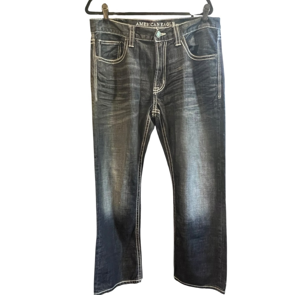 American Eagle Outfitters Black Washed Bootcut Jeans